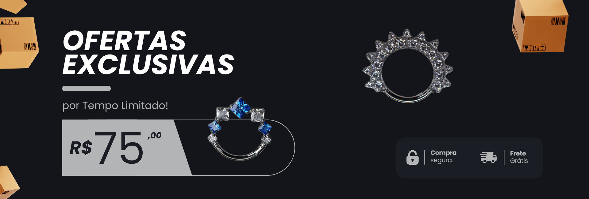 banner para loja online ofertas exclusivas preto e verde